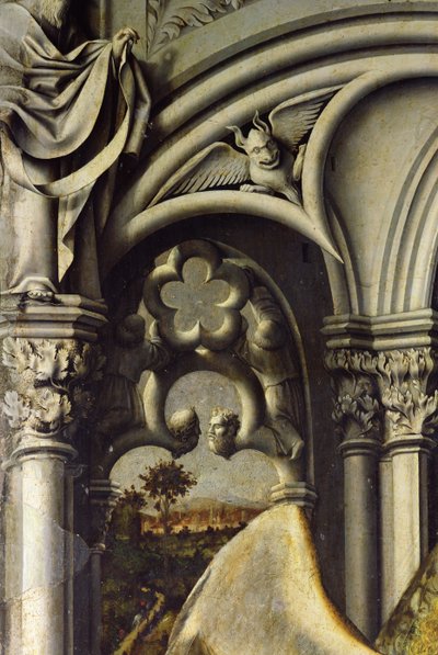 Architectural Details from the Aix Annunciation (detail) by Master of the Aix Annunciation